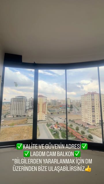 Tamamlanmış cam balkon uygulaması